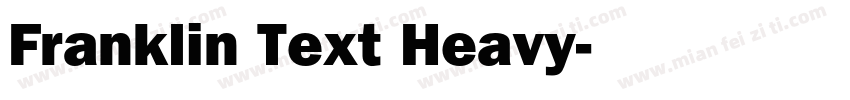 Franklin Text Heavy字体转换